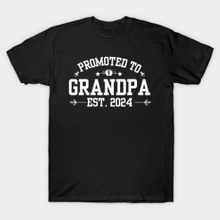 Grandpa Baby Announcement 1st Time Grandpa EST 2024 family T-Shirt